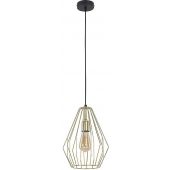 TK Lighting Brylant Gold lampa wisząca 1x60W złota/czarna 2788