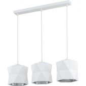 TK Lighting Siro lampa wisząca 3x15 W biała-srebrna 3251