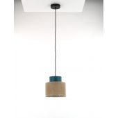 TK Lighting Duo Juta Green lampa wisząca 1x15W czarny/zielony 3257