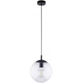 TK Lighting Esme lampa wisząca 1x15W czarny/przezroczysty 3266