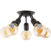 TK Lighting Rubio lampa podsufitowa 5x15W czarny 4830