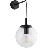 TK Lighting Esme kinkiet 1x15W czarny/przezroczysty 5387