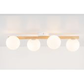 TK Lighting Estera Wood lampa podsufitowa 4x6W drewno/biały 5769