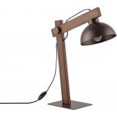 TK Lighting Oslo lampa biurkowa 1x15 W drewno-brązowa 5788