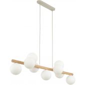 TK Lighting Estera Wood lampa wisząca 9x6W drewno/biały 5906