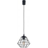 TK Lighting Diamond lampa wisząca 1x15 W czarna 6207