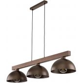 TK Lighting Oslo lampa wisząca 3x15W brązowy 6299