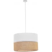 TK Lighting Linobianco lampa wisząca 3x15W biały/brązowy 6573