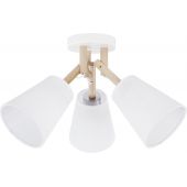 TK Lighting Vaio White lampa podsufitowa 3x15W biały/drewno 665