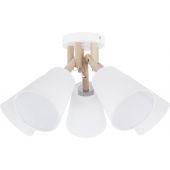 TK Lighting Vaio White lampa podsufitowa 5x15W biały/drewno 666