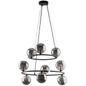 TK Lighting Anabelle lampa wisząca 9x6 W czarna 6845