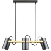 Zuma Line Resi lampa wisząca 3x40W czarny mat/złoty A8162-3A