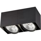 Zuma Line Box lampa podsufitowa 2x15 W czarna ACGU10-117-N