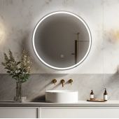 Balneo Sun lustro 90x90 cm okrągłe z oświetleniem z matą grzewczą L0101020404-4