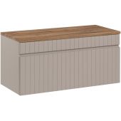 Zestaw Comad Iconic Cashmere szafka 100x45,6x46 cm podumywalkowa wisząca z blatem beżowa SET - ICC B 100 CM