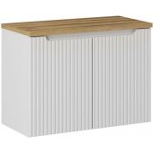 Zestaw Comad Nova White/Oak szafka z blatem 80 cm wisząca biały/dąb SET-NOW B OAK 80CM D