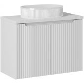 Zestaw Comad Nova White szafka z blatem 80 cm wisząca biała i umywalka Beyond 48x32,5 cm SET-NOW B WHITE 80CM D UN BEYOND 5 WH