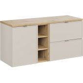 Zestaw Comad Bella Cashmere szafka 120 cm podumywalkowa wisząca kaszmir z blatem dąb SET-BC B ARTISAN 120CM LB