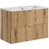 Zestaw Comad Nova Oak szafka 80 cm wisząca i umywalka Dance 81x40 cm meblowa biały SET-NOA 80CM S DANCE