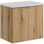 Zestaw Comad Nova Oak/White szafka z blatem 60 cm wisząca dąb/biały SET-NOA B WHITE 60CM D