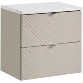 Zestaw Comad Viva Cashmere szafka 60x39x57 cm podumywalkowa wisząca kaszmir z blatem białym SET-VIC B WHITE 60CM S