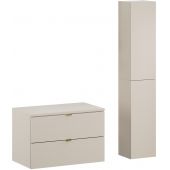 Zestaw Comad Dalia Cashmere szafka 80x46x50 cm podumywalkowa wisząca kaszmir z blatem i szafką boczną SET-DC B 80CM HC