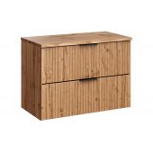 Zestaw Comad Adel Oak szafka 80 cm podumywalkowa wisząca z blatem dąb SET-ADO B NAT WOTAN 80CM
