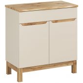 Comad Bali Cashmere zestaw meblowy 80 cm szafka stojąca z blatem kaszmir/dąb SET-BAC B NAT WOTAN 80CM