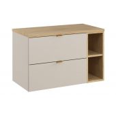 Zestaw Comad Dalia Cashmere szafka 60 cm wisząca z blatem i regałem 20 cm dąb/kaszmir SET-DC B CREMONA 80CM LR