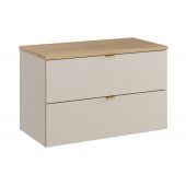 Zestaw Comad Dalia Cashmere szafka 80x46,5x52,2 cm podumywalkowa wisząca z blatem kaszmir/dąb SET-DC B CREMONA 80CM