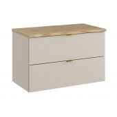 Zestaw Comad Dalia Cashmere szafka 80 cm podumywalkowa wisząca z blatem kaszmir/dąb SET-DC B NAT CREMONA 80CM