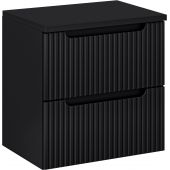 Comad Nova Black szafka 60 cm podumywalkowa wisząca z blatem czarna SET-NOB B BLACK 60CM S