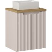 Comad Nova Cashmere szafka 50 cm podumywalkowa wisząca z umywalką kaszmir SET-NOC B OAK 50CM D UN GAJA 35 WH