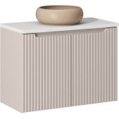 Comad Nova Cashmere szafka 80 cm podumywalkowa wisząca kaszmir z umywalką SET-NOC B WHITE 80CM D UN WIKI C