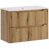 Zestaw Comad Nova Coast Evoke szafka 80 cm podumywalkowa wisząca z umywalką Sky dąb SET-NOCE 80CM S SKY 3