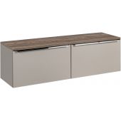 Zestaw Comad Santa Fe Taupe szafka 80x45,6x46 cm podumywalkowa wisząca z blatem beżowa SET-SFT B 160CM