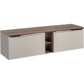 Zestaw Comad Santa Fe Taupe szafka 80x45,6x46 cm podumywalkowa wisząca z blatem i regałem beżowa SET-SFT B 180CM SANTA FE OAK 81-01