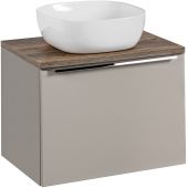 Comad Santa Fe Taupe szafka 60 cm podumywalkowa wisząca z umywalką szara SET-SFT B 60CM UN 6252