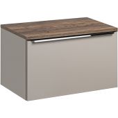 Zestaw Comad Santa Fe Taupe szafka 80x45,6x46 cm podumywalkowa wisząca z blatem beżowa SET-SFT B 80CM