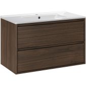 Zestaw Comad Viola Villa szafka 80 cm podumywalkowa wisząca z umywalką Lava orzech villa SET-VOV 80CM LAVA