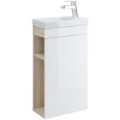 Outlet - Cersanit Smart Slim szafka 40 cm podumywalkowa wisząca biały/jesion S568-022