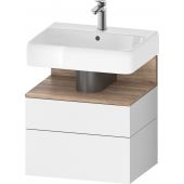 Duravit Qatego szafka 60 cm podumywalkowa wisząca biały mat/dąb QA4393055180010