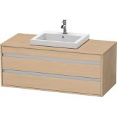 Duravit Ketho szafka 120 cm podumywalkowa wisząca dąb naturalny KT675603030