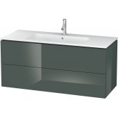 Duravit L-Cube szafka 122 cm podumywalkowa wisząca szary dolomit wysoki połysk LC624303838