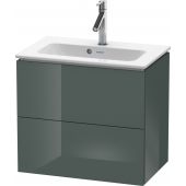 Duravit L-Cube Compact szafka 62 cm podumywalkowa wisząca szary dolomit wysoki połysk LC625603838