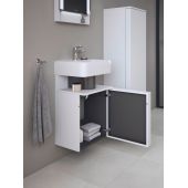 Duravit Qatego szafka 44 cm podumywalkowa wisząca lewa biały mat QA4076L18180000