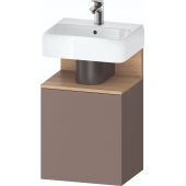 Duravit Qatego szafka 44 cm podumywalkowa wisząca lewa bazaltowy mat QA4076L30430000