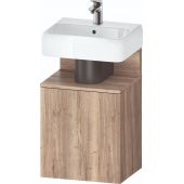 Duravit Qatego szafka 44 cm podumywalkowa wisząca lewa dąb marmurkowy matowy QA4076L55550000