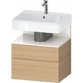 Duravit Qatego szafka 60 cm podumywalkowa wisząca dąb naturalny mat/biały QA4393022300010