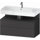 Duravit Qatego szafka 100 cm podumywalkowa wisząca grafit mat QA4395049490010